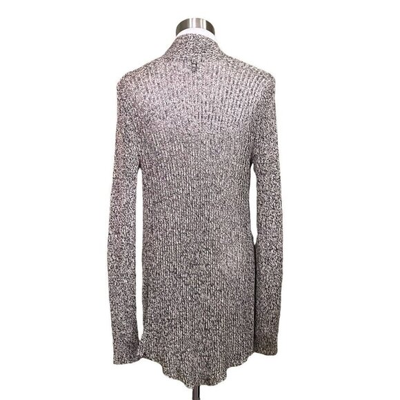 Eileen Fisher Open Front Cardigan Womens Sz MP M Petite Gray Organic Linen Wool - Picture 5 of 7